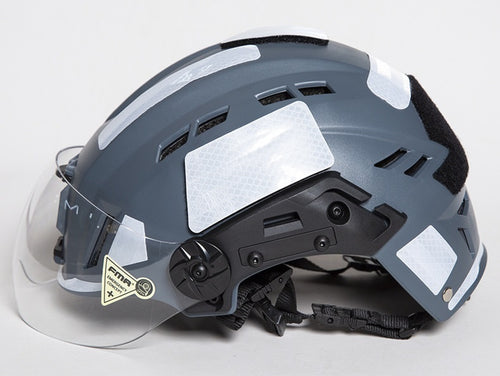 FMA EX SAR Helmet Recuse Training Outdoor Helmet with Visor - GREY (TB1452) - APEXTAC GEAR