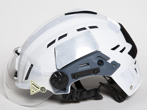 FMA EX SAR Helmet Recuse Training Outdoor Helmet with Visor - White (TB1452) - APEXTAC GEAR