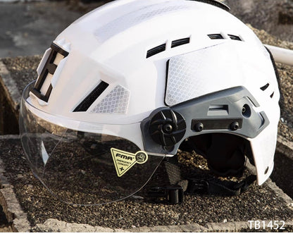 FMA EX SAR Helmet Recuse Training Outdoor Helmet with Visor - White (TB1452) - APEXTAC GEAR