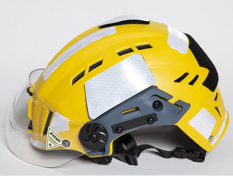 FMA EX SAR Helmet Recuse Training Outdoor Helmet with Visor - Yellow (TB1452) - APEXTAC GEAR