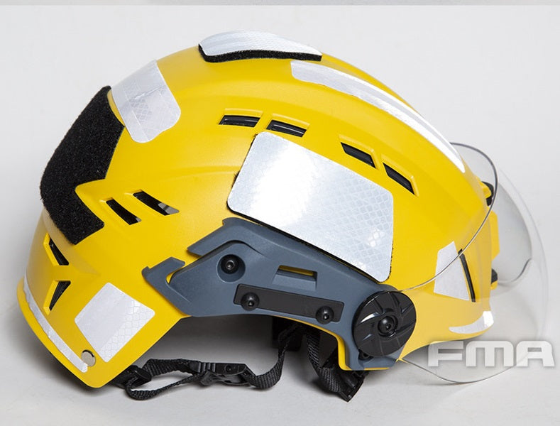 FMA EX SAR Helmet Recuse Training Outdoor Helmet with Visor - Yellow (TB1452) - APEXTAC GEAR