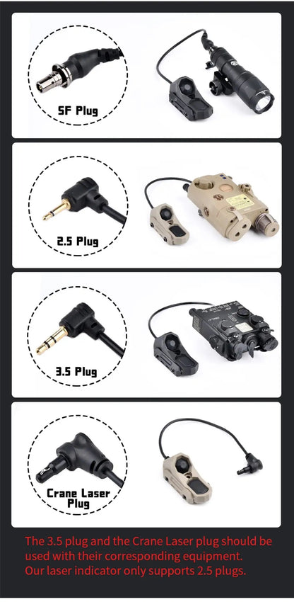 WADSN AXON Modbutton Rail Mount Pressure Switch PEQ Laser Crane Plug SF Light - APEXTAC GEAR