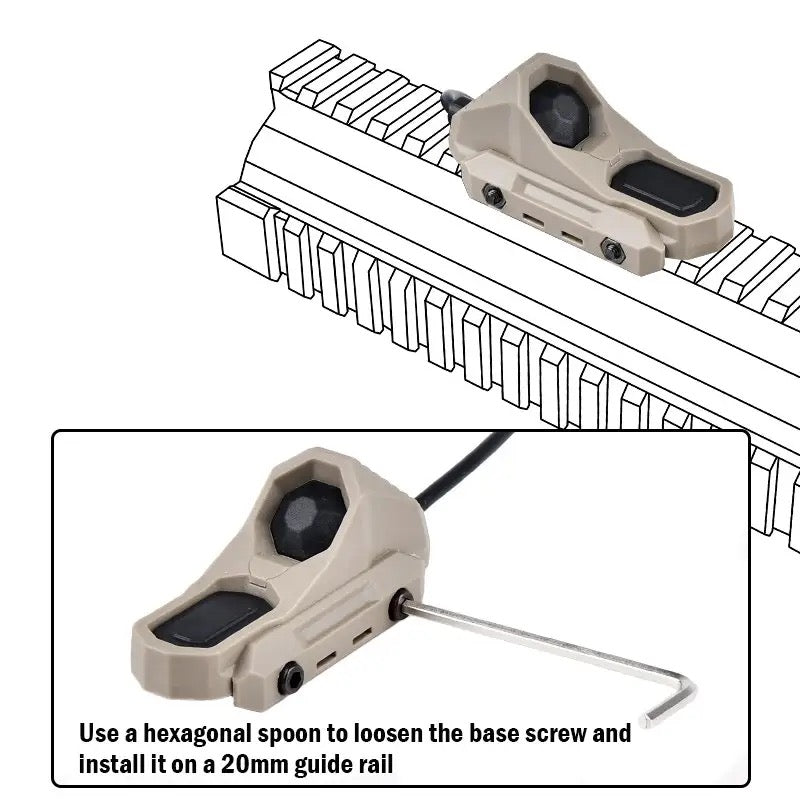 WADSN AXON Modbutton Rail Mount Pressure Switch PEQ Laser Crane Plug SF Light - APEXTAC GEAR