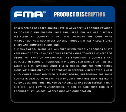 FMA Nylon AN/PEQ-15A DBAL-A2 Tactical IR Laser Indicator - TAN TB1459 - APEXTAC GEAR