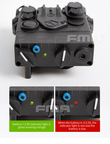FMA Nylon AN/PEQ-15A DBAL-A2 Tactical IR Laser Indicator - BK TB1459 - APEXTAC GEAR