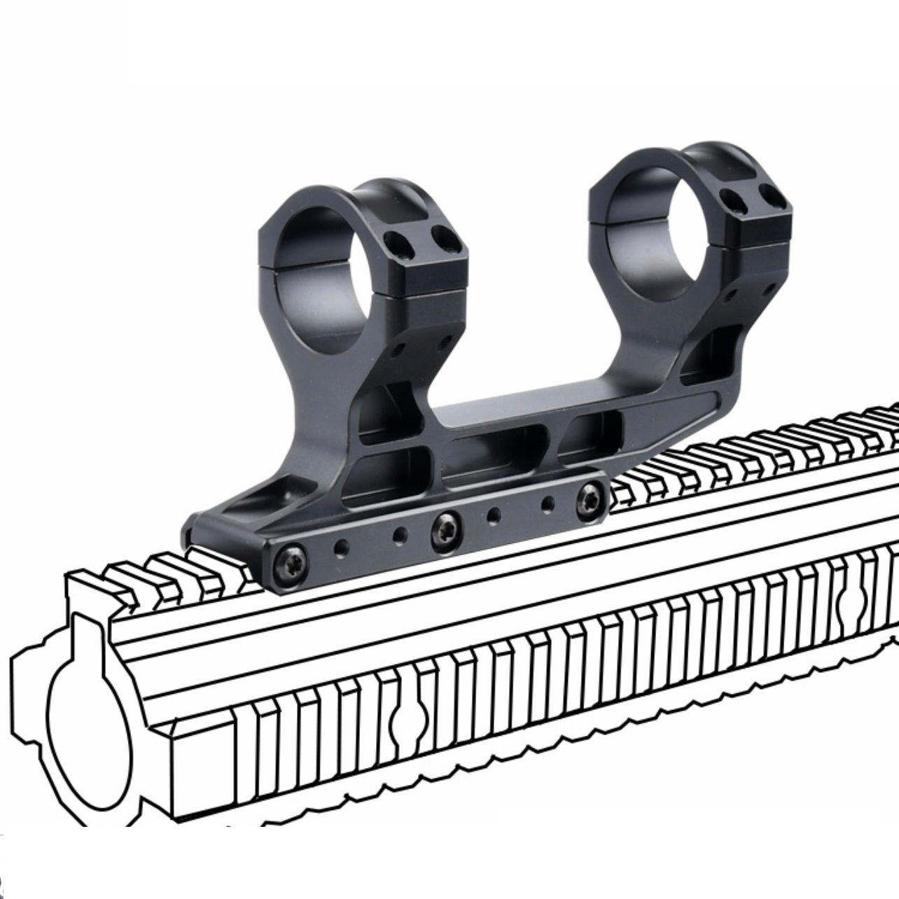 WADSN FST LPVO Scope Mount 30mm Scope Rail Mount (WS02008) - APEXTAC GEAR