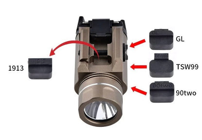 WADSN HL Series Short Arm Rail Mount Flashlight Pistol Light - APEXTAC GEAR