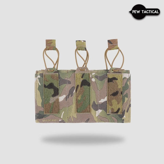 PEW TACTICAL SS STYLE Triple Elastic 5.56 MAG Pouch (PH107) - APEXTAC GEAR