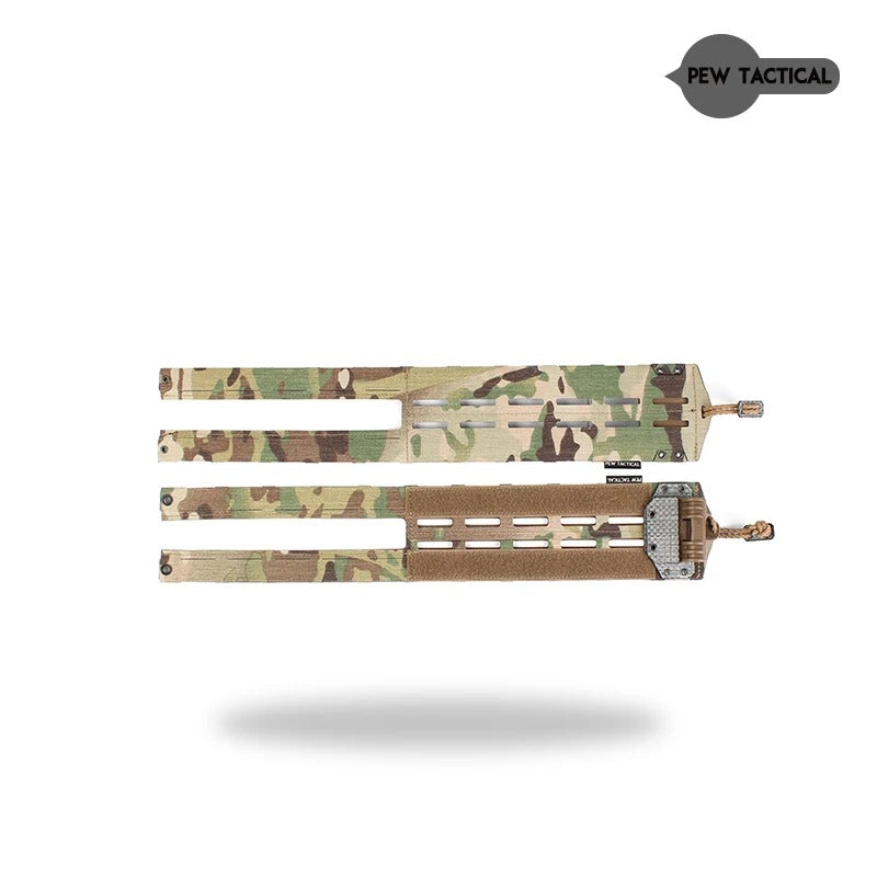PEW Tactical AXL-Style Equinox Cummerbund shown in black with adjustable straps and modular attachment points for tactical gear.