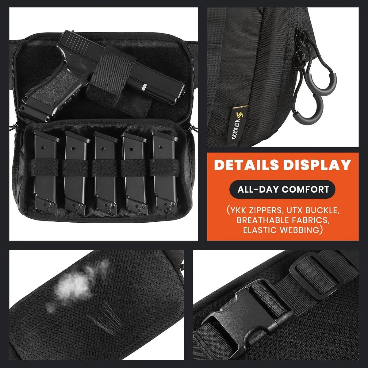 VOTAGOO Tactical CCW Fanny Bag - APEXTAC GEAR