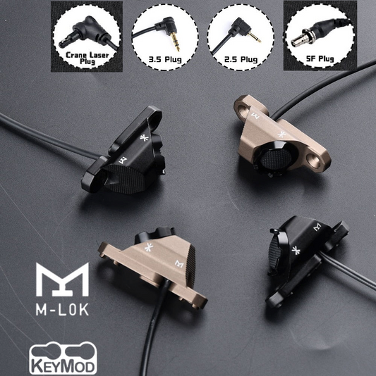 WADSN Hot Button M-LOK & Keymod Rail Mount Switch for Flashlight / Laser Unit - APEXTAC GEAR