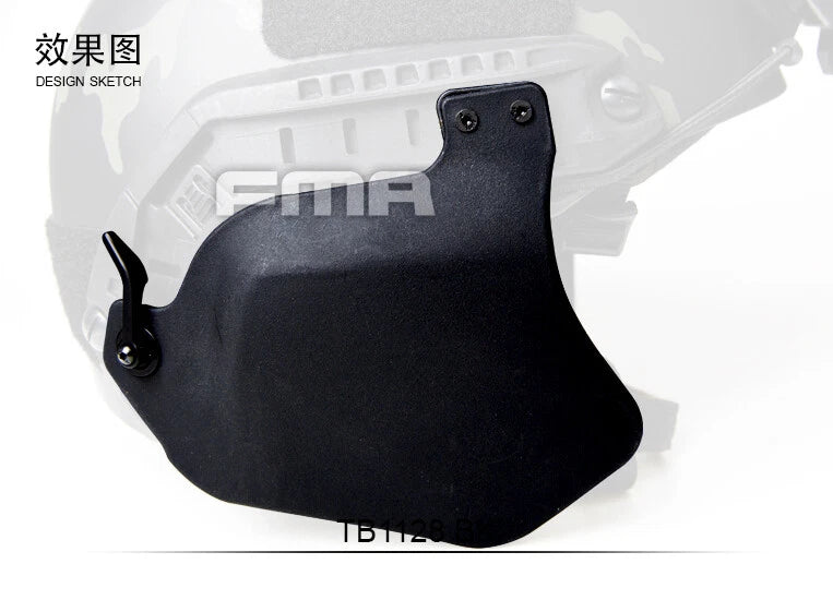 FMA Plastic Tactical Fast Helmet Face Side Ear Protection Cover Pads (TB1128) - APEXTAC GEAR