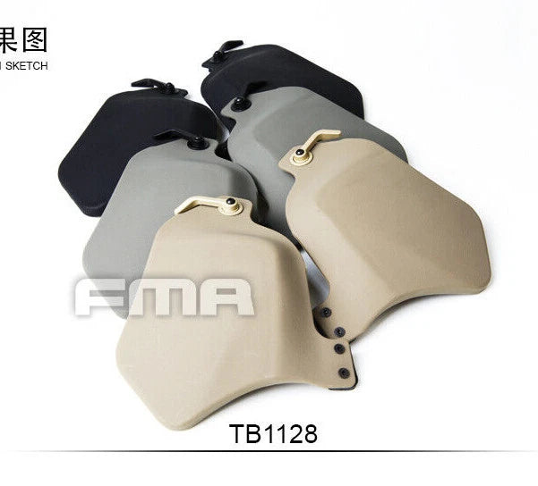 FMA Plastic Tactical Fast Helmet Face Side Ear Protection Cover Pads (TB1128) - APEXTAC GEAR