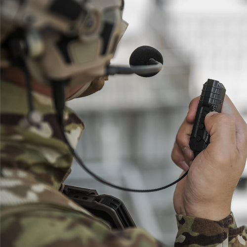 FMA FCS Headset Military Gear Communication V20 PTT - BLACK - APEXTAC GEAR