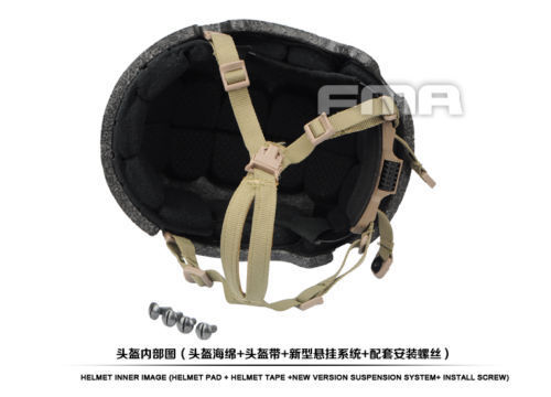 FMA New Suspension and High Level Memory Pad for Protective Helmet TB1050 - APEXTAC GEAR