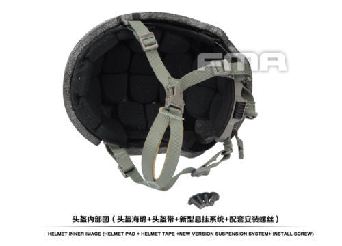 FMA New Suspension and High Level Memory Pad for Protective Helmet TB1050 - APEXTAC GEAR