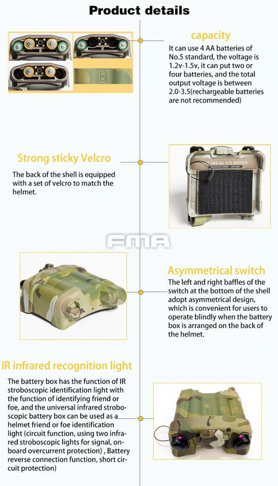 FMA PVS-31 Battery Case with Function +" L" Connecter Set (TB1401) - APEXTAC GEAR