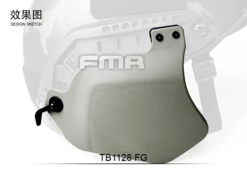FMA Plastic Tactical Fast Helmet Face Side Ear Protection Cover Pads (TB1128) - APEXTAC GEAR