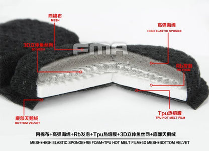 FMA New Suspension and High Level Memory Pad for Protective Helmet TB1050 - APEXTAC GEAR