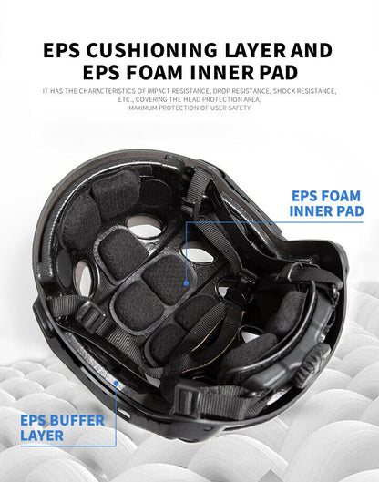 FMA FAST SF Right Angle Vent Hole Helmet Outdoor Airsoft Paintball - BK TB1462A - APEXTAC GEAR