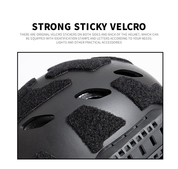 FMA FAST SF Right Angle Vent Hole Helmet Outdoor Airsoft Paintball - BK TB1462A - APEXTAC GEAR