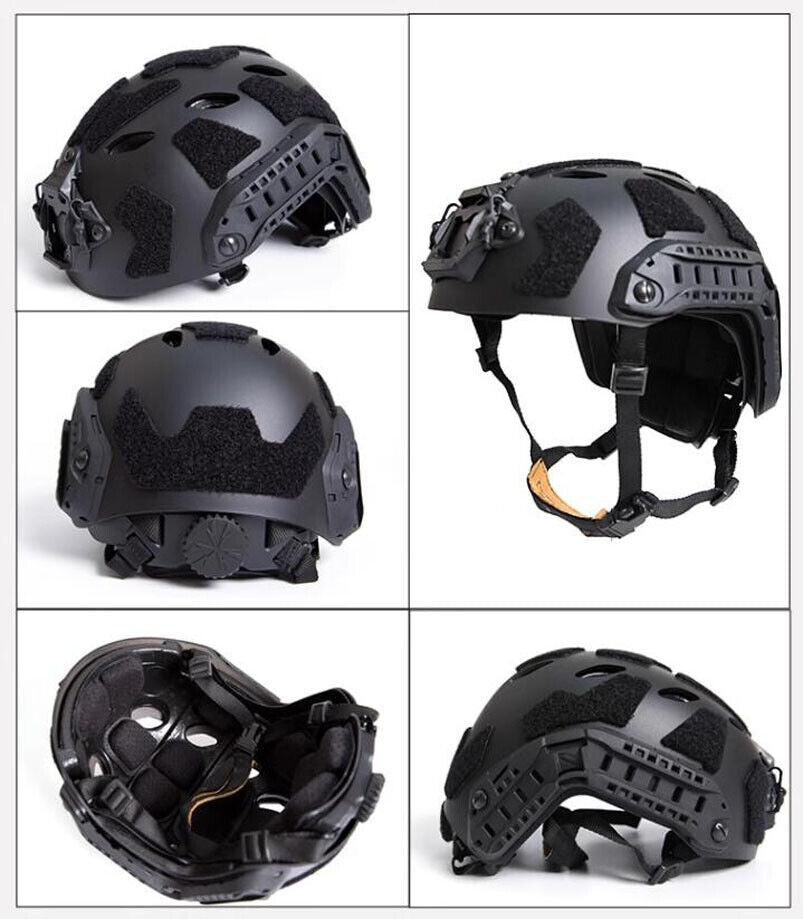 FMA FAST SF Right Angle Vent Hole Helmet Outdoor Airsoft Paintball - BK TB1462A - APEXTAC GEAR