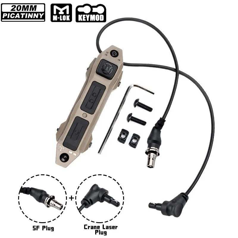 WADSN Augmented Dual Function Tape Switch With Lock For Flashlight & Laser Unit - APEXTAC GEAR
