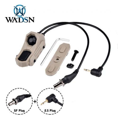 WADSN AXOUN M-Button Rail Mount Pressure Switch 2 Plug - TAN (SF + 2.5MM) - APEXTAC GEAR