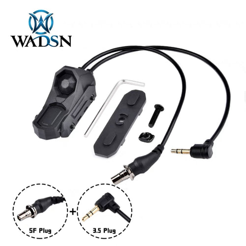 WADSN AXOUN M-Button Rail Mount Pressure Switch 2 Plug - BLACK (SF + 3.5MM) - APEXTAC GEAR