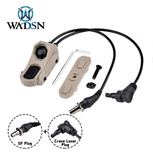 WADSN AXOUN M-Button Rail Mount Pressure Switch 2 Plug - TAN (SF + Crane Plug) - APEXTAC GEAR