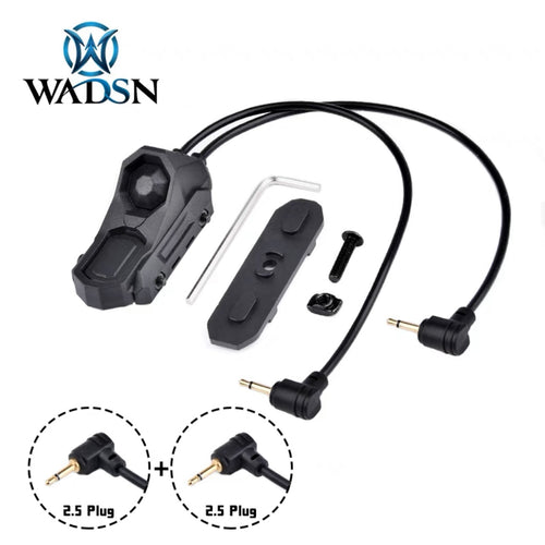 WADSN AXOUN M-Button Rail Mount Pressure Switch 2 Plug - BLACK (Dual 2.5MM Plug) - APEXTAC GEAR