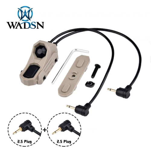 WADSN AXOUN M-Button Rail Mount Pressure Switch 2 Plug - TAN (Dual 2.5MM Plug) - APEXTAC GEAR
