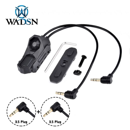 WADSN AXOUN M-Button Rail Mount Pressure Switch 2 Plug - BLACK (Dual 3.5MM Plug) - APEXTAC GEAR