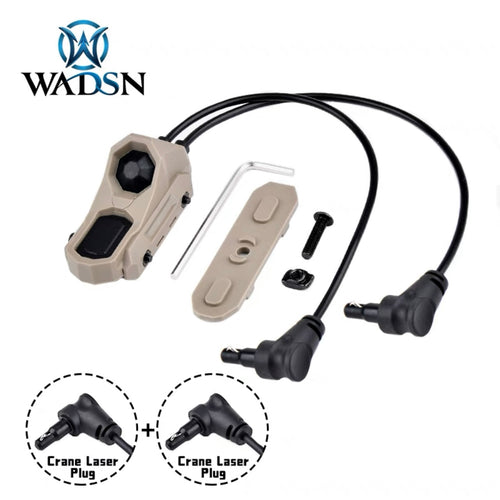 WADSN AXOUN M-Button Rail Mount Pressure Switch 2 Plug - TAN (Dual Crane Plug) - APEXTAC GEAR