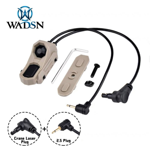 WADSN AXOUN M-Button Rail Mount Pressure Switch 2 Plug - TAN (Crane + 2.5MM) - APEXTAC GEAR