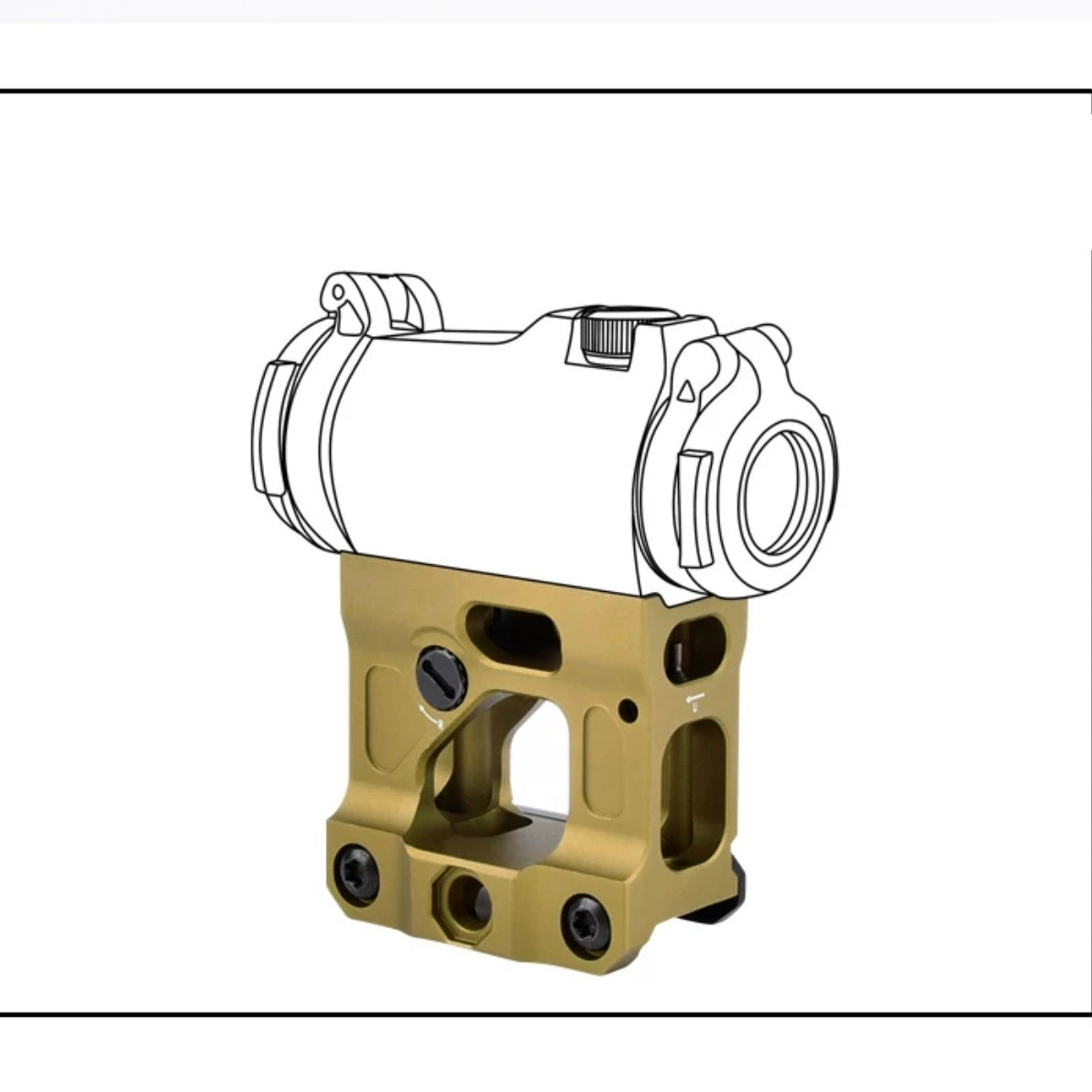 WADSN UT FST Micro Mount AP T1 Red Dot 20mm Rail Scope Mount Riser (WS02004) - APEXTAC GEAR