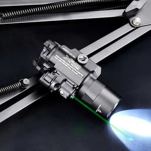 WADSN X400U Tactical LED Rail Mount Light w/ GREEN Laser - BLACK (WD04060) - APEXTAC GEAR