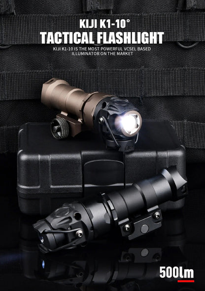 WADSN KIJI K1-10 Tactical Rail Mount Flashlight illumination Scout Light - WHITE - APEXTAC GEAR