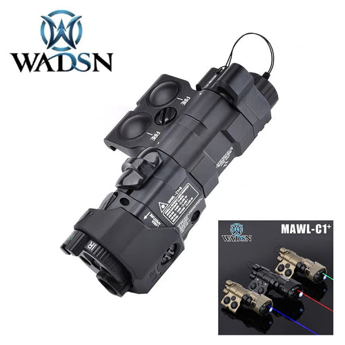 WADSN Metal MAWL C1 Visible Laser / IR Pointer light / White Light Module - BK - APEXTAC GEAR