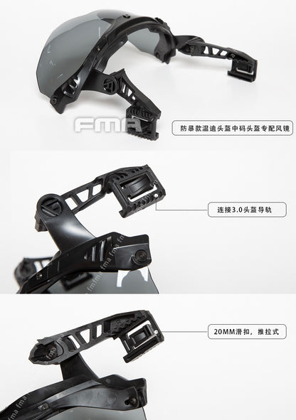 FMA EX Team Wendy 3.0 Helmet Rail Goggles Flip Up Lens Visor Size M - TB1397 - APEXTAC GEAR