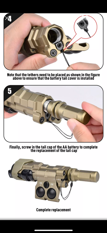 WADSN AA Battery Adapter For Ec2 Endcap for MAWL C1 Unit (WD07028) - APEXTAC GEAR