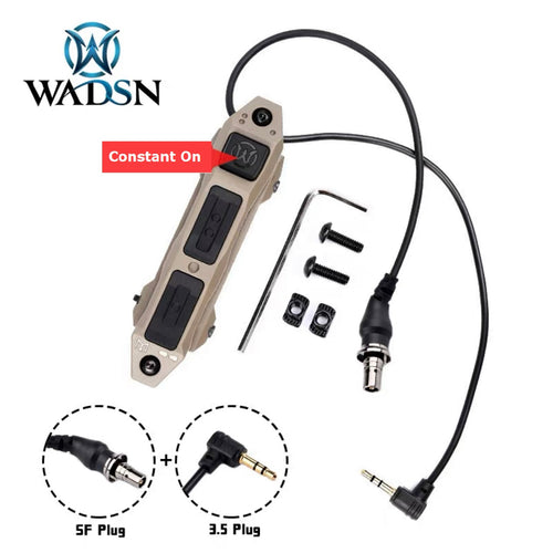 WADSN Augmented Dual Function Tape Switch With Lock For Surefire B + 3.5mm - TAN - APEXTAC GEAR