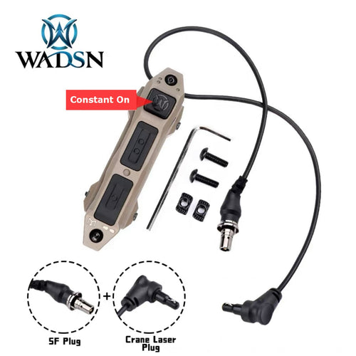 WADSN Augmented Dual Function Tape Switch With Lock For Surefire + Crane - TAN - APEXTAC GEAR