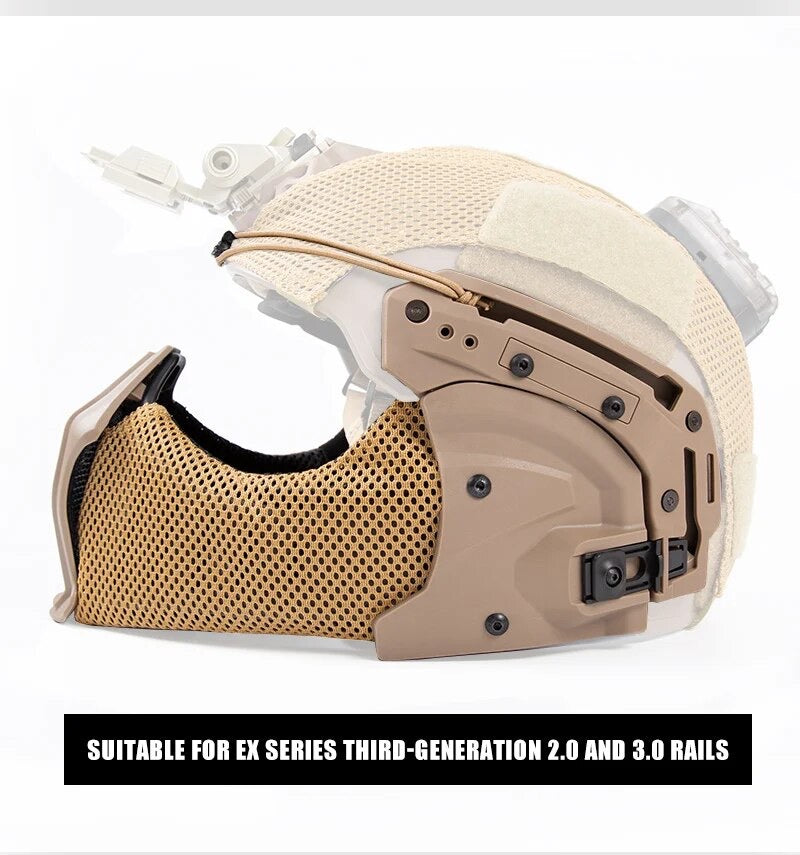 FMA EX Helmet All-Terrain Mandible Half Face Mask w/ Ear Face Protection TB1471 - APEXTAC GEAR