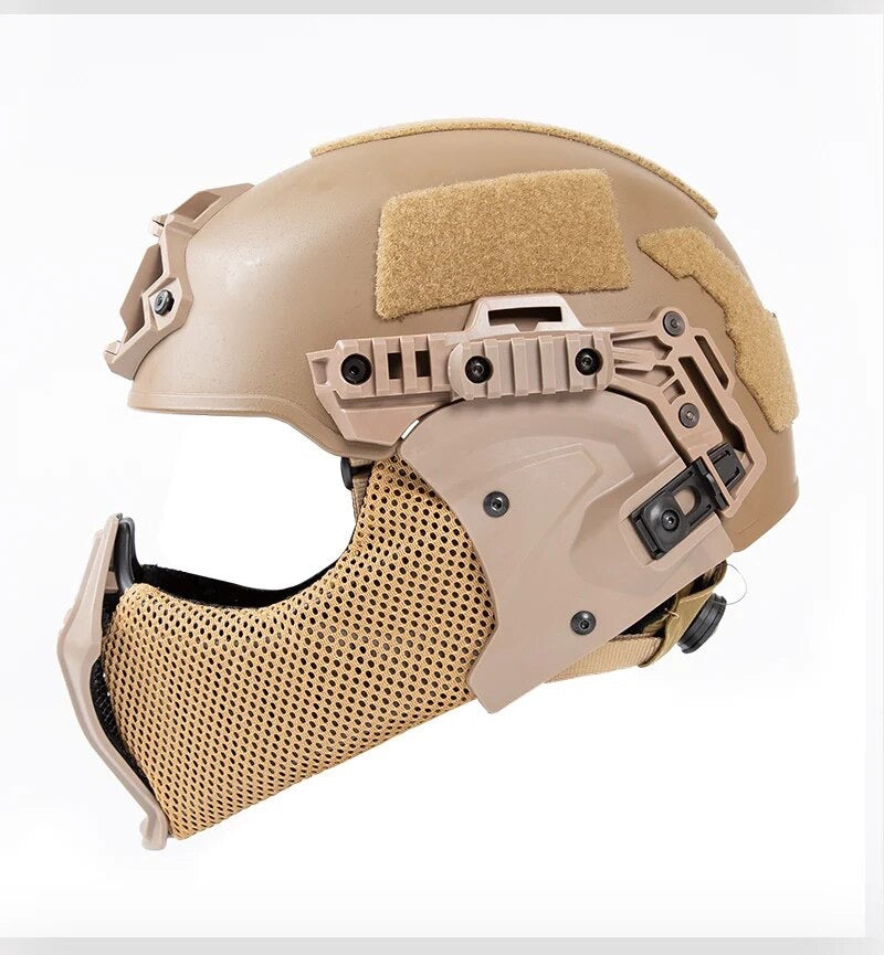FMA EX Helmet All-Terrain Mandible Half Face Mask w/ Ear Face Protection TB1471 - APEXTAC GEAR