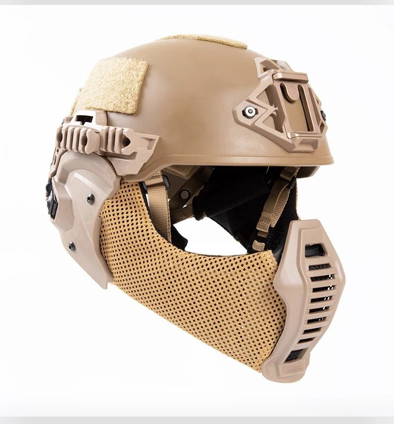 FMA EX Helmet All-Terrain Mandible Half Face Mask w/ Ear Face Protection TB1471 - APEXTAC GEAR