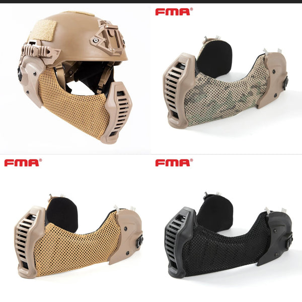 FMA EX Helmet All-Terrain Mandible Half Face Mask w/ Ear Face Protecti– APEXTAC GEAR