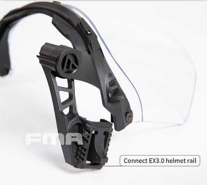 FMA EX Face Shield Riot Mask Protective Face Goggle EX 3.0 Rail - DE  (TB1479) - APEXTAC GEAR