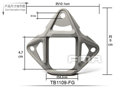 FMA Helmet VAS Shroud Aluminum - BLACK (TB1109) - APEXTAC GEAR