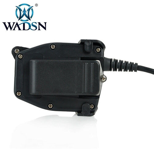 WADSN Peltor Style PTT Push to Talk Device - BLACK (WZ112) - APEXTAC GEAR